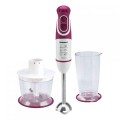Blender de mana Heinner Charm HB-600BG, 600W, viteza variabila si turbo, alb-visiniu