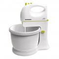 Mixer cu bol Heinner Charm HMB-350GR, 300W, 5 viteze si turbo, alb-verde